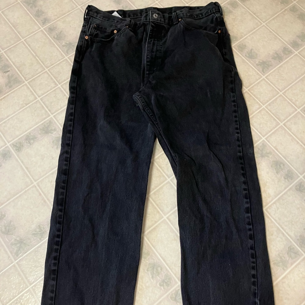 Levi's 550 Black label jeans 40 x 30 red Tab black jeans